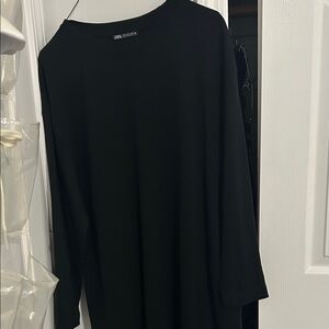 Zara Black Long Sleeve maxi Dress medium